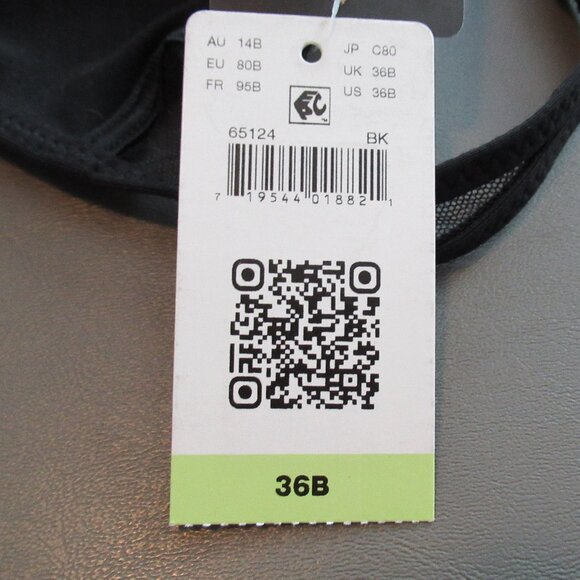 Body by Wacoal Women's Racerback Underwire Front Close Bra, Black, 36B - Picture 6 of 8